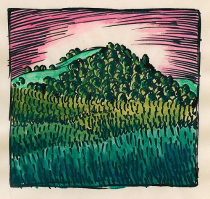 Picture of KOMPOSITION AUS PFLASTER UND WIESE XI 1924