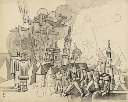 Picture of KRIEGSGROTESKE MIT SELBSTBILDNIS 1944