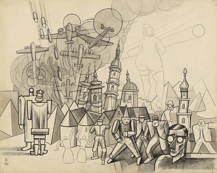 Picture of KRIEGSGROTESKE MIT SELBSTBILDNIS 1944