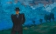 Picture of MANN MIT SCHWARZEM ANZUG UND HUT IN LANDSCHAFT 1943