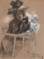 Picture of SEATED LADY WITH ELEGANT HAT 1897