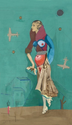 Picture of FRAU ZWEI FLUGZEUGE BOMBEN 1940