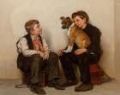 Picture of TWO SHOESHINE BOYS WITH A DOG CA 1900