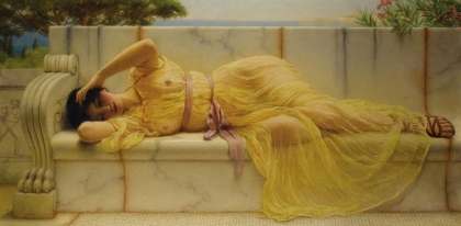 Picture of GIRL IN YELLOW DRAPERY 1901