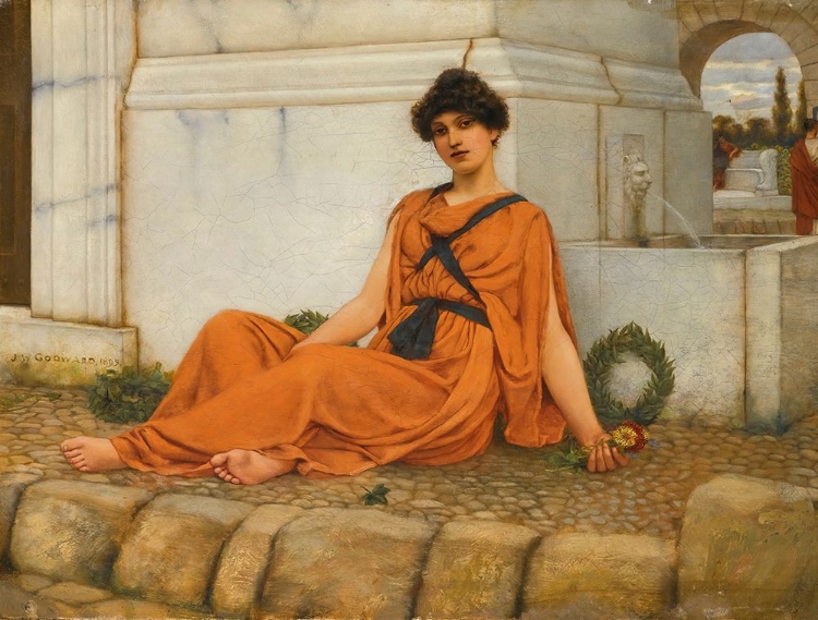 Picture of REPOSE, THE FLOWER GIRL 1899