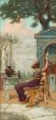 Picture of WINDING WOOL IN A POMPEIAN GARDEN 1894