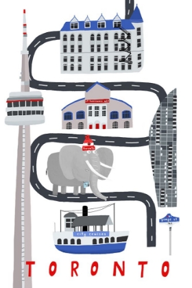 Picture of TORONTO WITH BLACK AND WHITE ELEPHANT