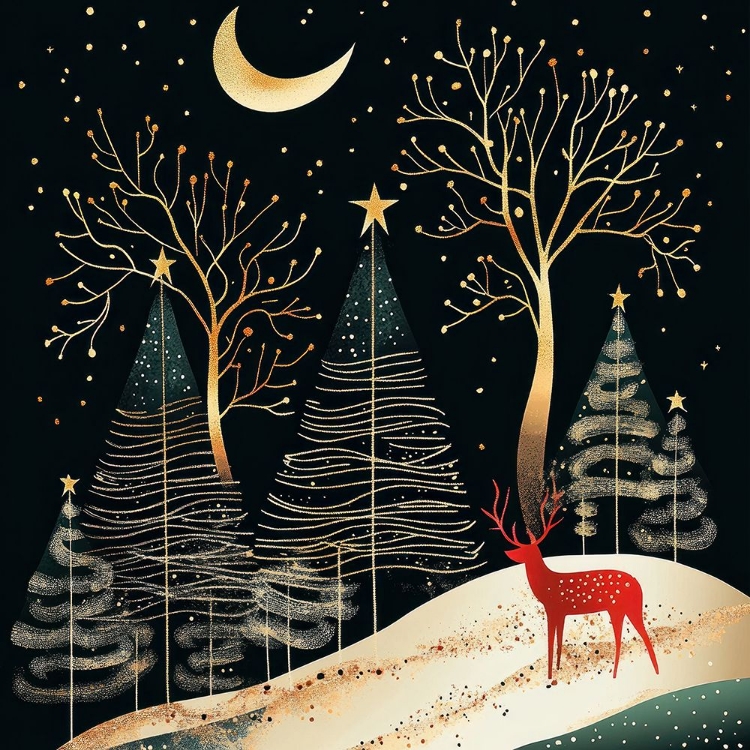 Picture of SNOWY CHRISTMAS EVE I