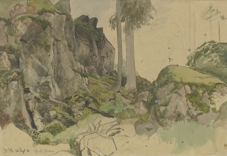 Picture of ROCKS NEAR ST. BLASIUS BLACK FOREST 1870