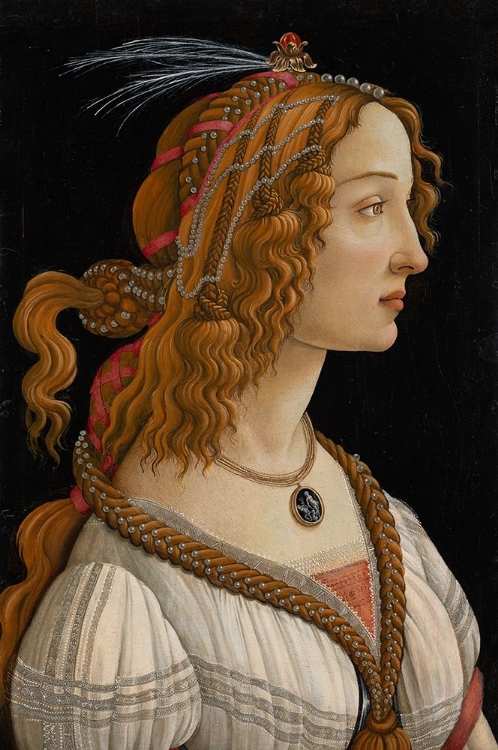 Picture of PORTRAIT OF SIMONETTA VESPUCCI AS NYMPH CA 1480