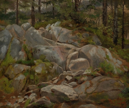 Picture of BOULDERS WITH FIR TREES 1861