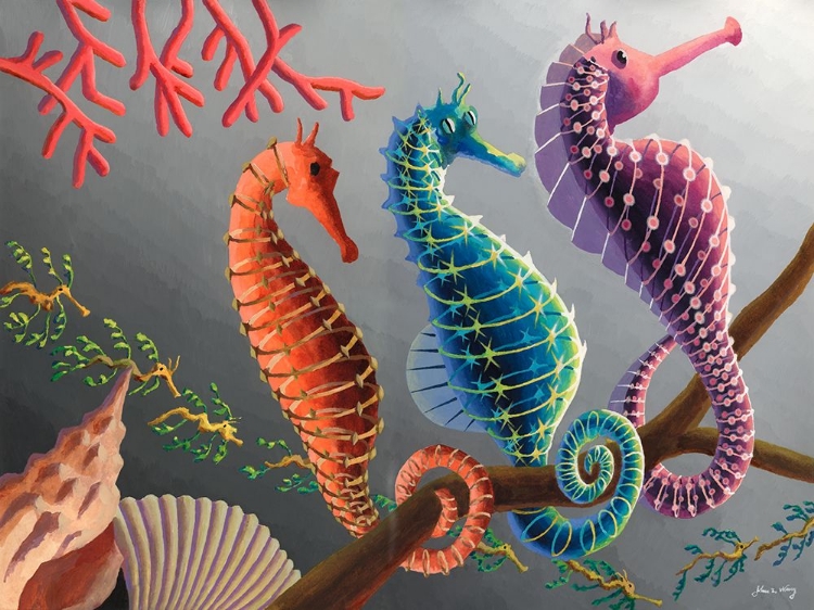 Picture of THREE SEAHORSES