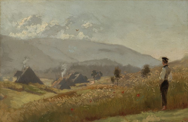 Picture of YOUNG FARMER AT THE CORNFIELD 1862