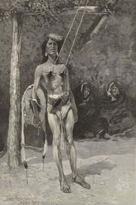 Picture of THE ORDEAL IN THE SUN DANCE AMONG THE BLACKFEET INDIANS 1890