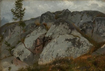 Picture of BOULDERS WITH LITTLE TREES 1861