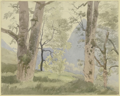 Picture of BLACK FOREST LANDSCAPE, VIEW FROM THE EDGE OF THE FOREST TO THE MOUNTAINS 1862