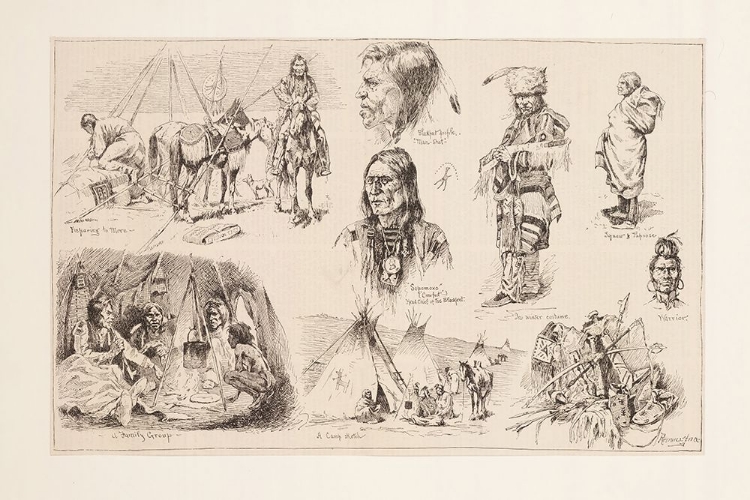 Picture of IN THE LODGES OF THE BLACKFEET INDIANS 1887