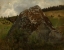 Picture of BOULDER IN A MEADOW VALLEY