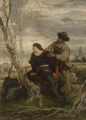 Picture of HAMLET AND HORATIO AT OPHELIAS GRAVE 1872