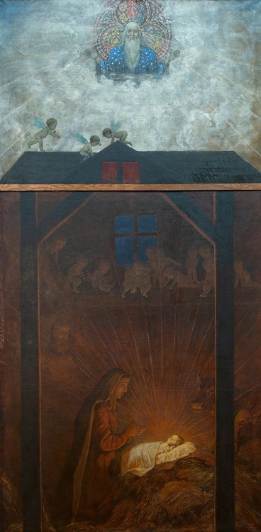 Picture of CHRISTMAS TRIPTYCH ADORATION OF THE CHILD 1906