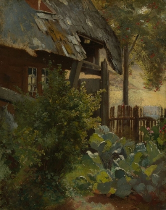 Picture of CABBAGE GARDEN WITH CORNER OF HOUSE 1862