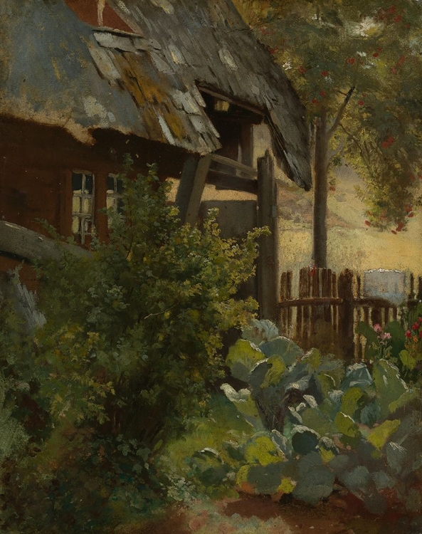 Picture of CABBAGE GARDEN WITH CORNER OF HOUSE 1862