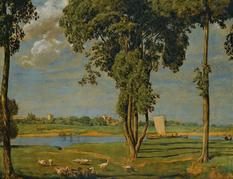 Picture of ON THE BANKS OF THE RIVER MAIN 1889