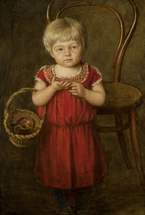 Picture of PORTRAIT OF ELA WITH A BASKET 1883