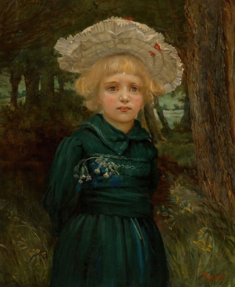 Picture of PORTRAIT OF A GIRL IN A GREEN DRESS