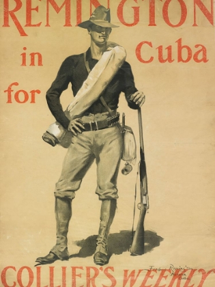 Picture of REMINGTON IN CUBA FOR COLLIERS WEEKLY 1899