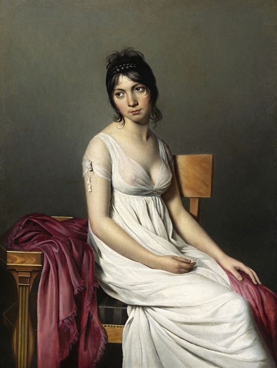 Picture of PORTRAIT OF A YOUNG WOMAN IN WHITE CIRCA 1798