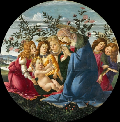 Picture of MADONNA ADORING THE CHILD WITH FIVE ANGELS CA 1485