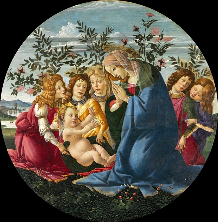 Picture of MADONNA ADORING THE CHILD WITH FIVE ANGELS CA 1485