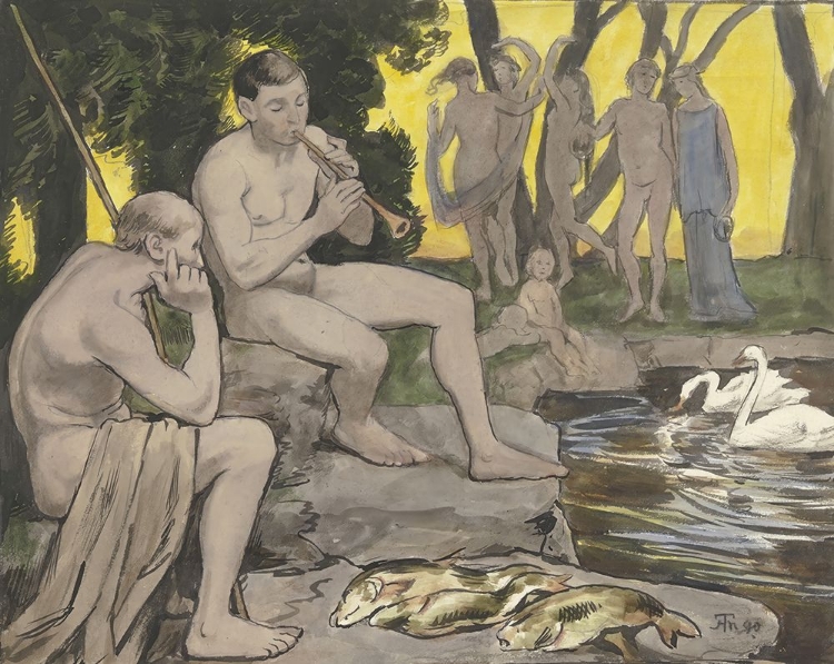 Picture of THE ELYSIAN FIELDS DANCING NYMPHS 1890