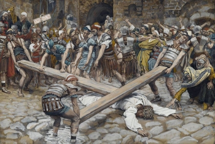 Picture of SIMON THE CYRENIAN COMPELLED TO CARRY THE CROSS WITH JESUS