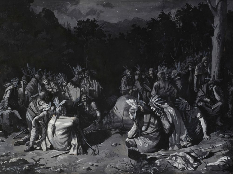 Picture of INDIAN GATHERING 1887