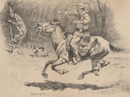 Picture of SPURRING HIS HORSE IN PURSUIT 1878