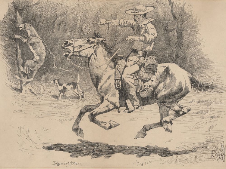Picture of SPURRING HIS HORSE IN PURSUIT 1878