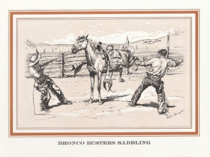 Picture of BRONCO BUSTERS SADDLING