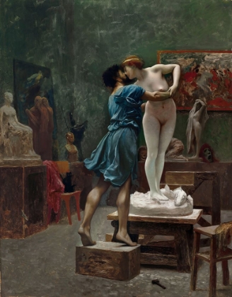 Picture of PYGMALION AND GALATEA, OIL SKETCH 1890