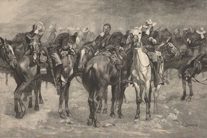 Picture of CAVALRY IN AN ARIZONA SAND STORM 1880