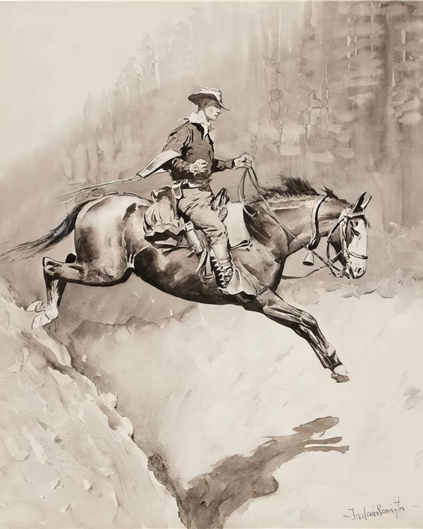 Picture of THE BELL MARE OVER A BAD PLACE CIRCA 1893