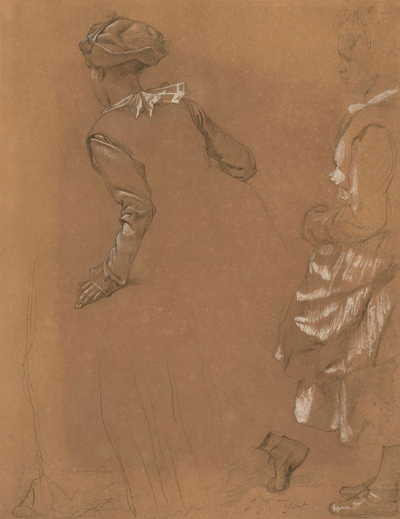 Picture of A STUDY OF TWO GIRLS IN NORTH EUROPEAN 16TH CENTURY DRESS