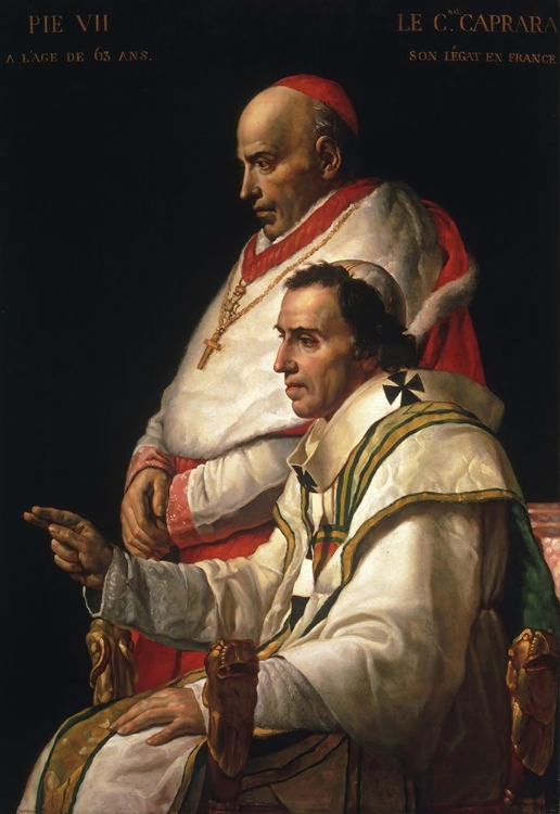Picture of PORTRAIT OF POPE PIUS VII AND CARDINAL CAPRARA 1805