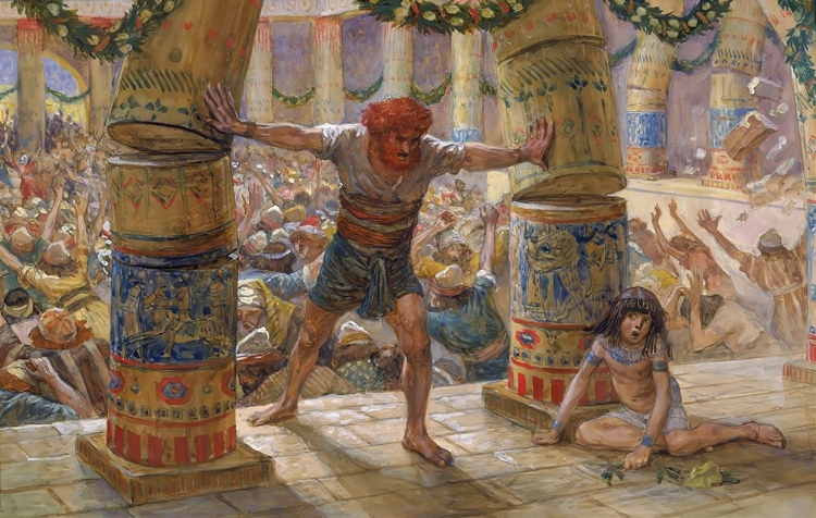 Picture of SAMSON PUTS DOWN THE PILLARS