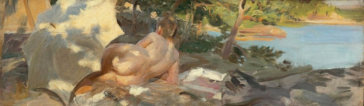Picture of BATHER WITH PARASOL, DALARO