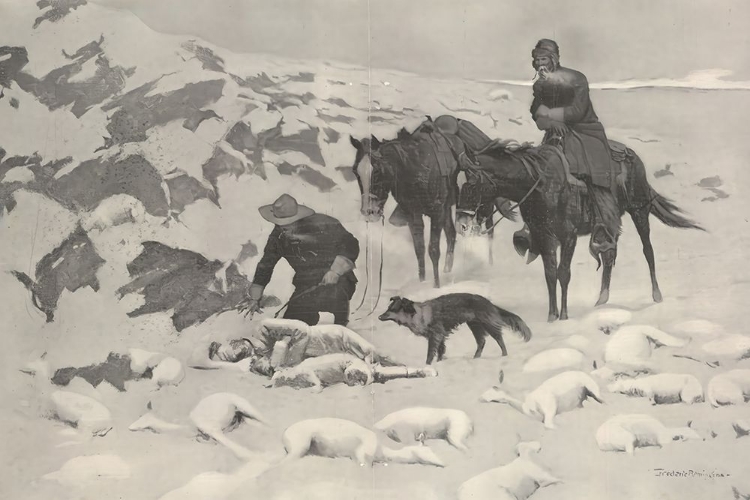 Picture of THE FROZEN SHEEP HERDER 1900