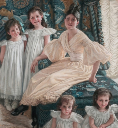 Picture of COMTESSE DYANVILLE AND HER FOUR CHILDREN CA 1895