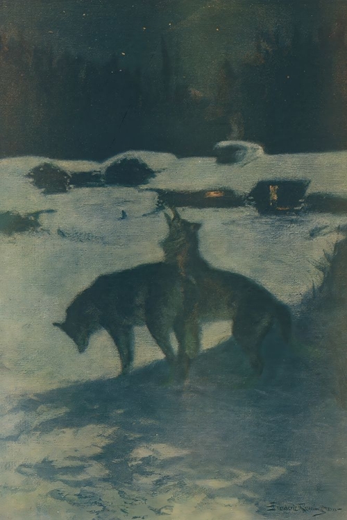 Picture of THE LUMBER CAMP AT NIGHT 1906