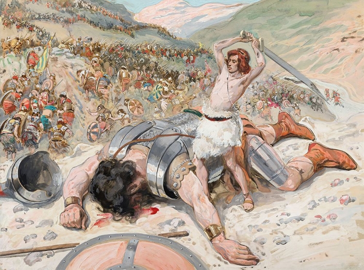 Picture of DAVID CUTS OFF THE HEAD OF GOLIATH
